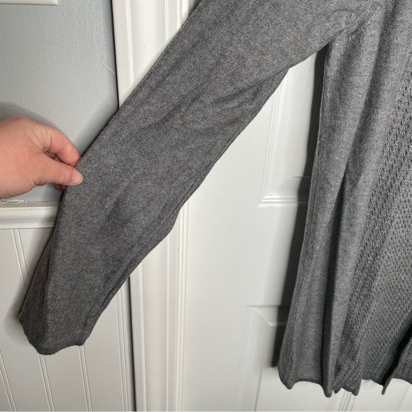 Soft Surroundings Miranda Wrap Wool Blend Sweater Comfy Cozy Lagenlook in Gray L - Picture 8 of 14